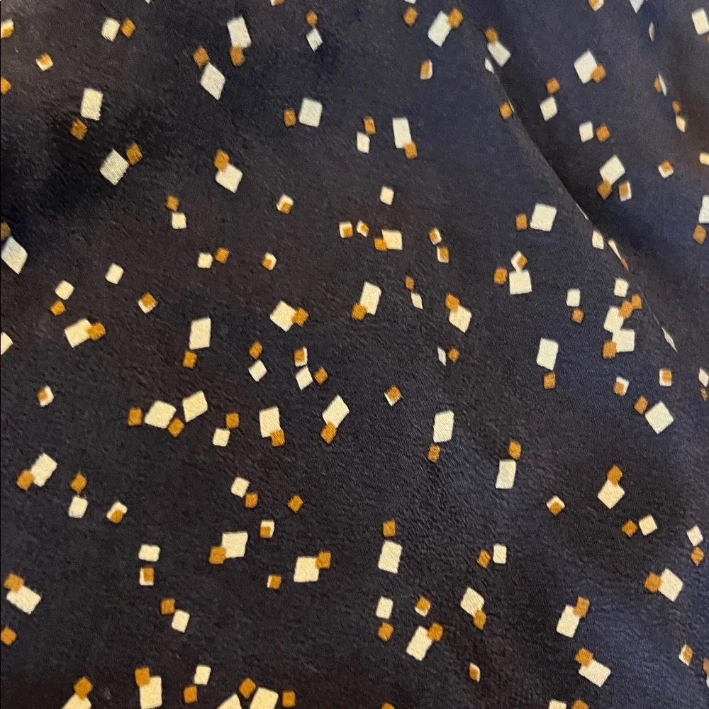 Blue and Gold Patterned Button-Up Shirt - Picture 2 of 6